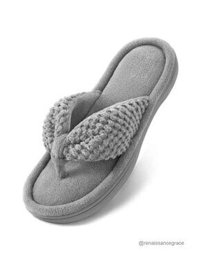 Women's Memory Foam Flip Flop Slippers Spa Thong Cushioned Open Toe